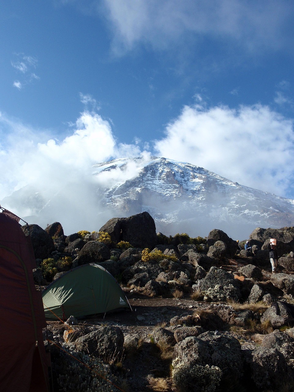 Iconic Lava Tower rock formation at 4,630 meters